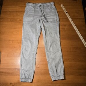 American Eagle Outfitters Light Gray Ankle Pants
